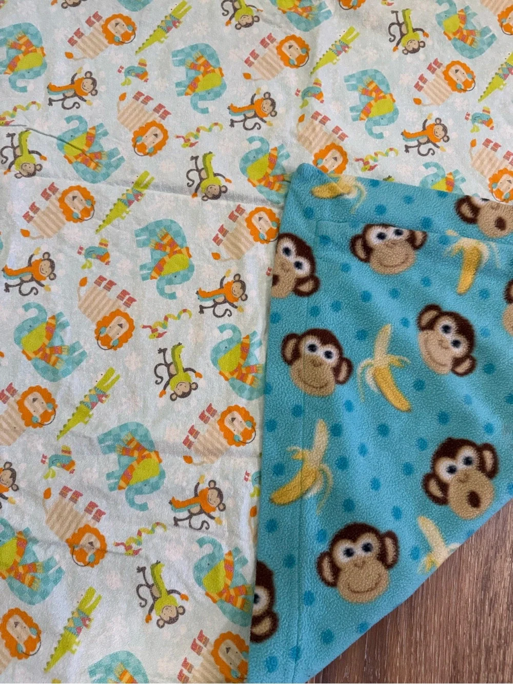 Animal and Monkey Print Baby Blanket
